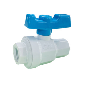 PVC Threaded Ball Valves (Grey/Blue)