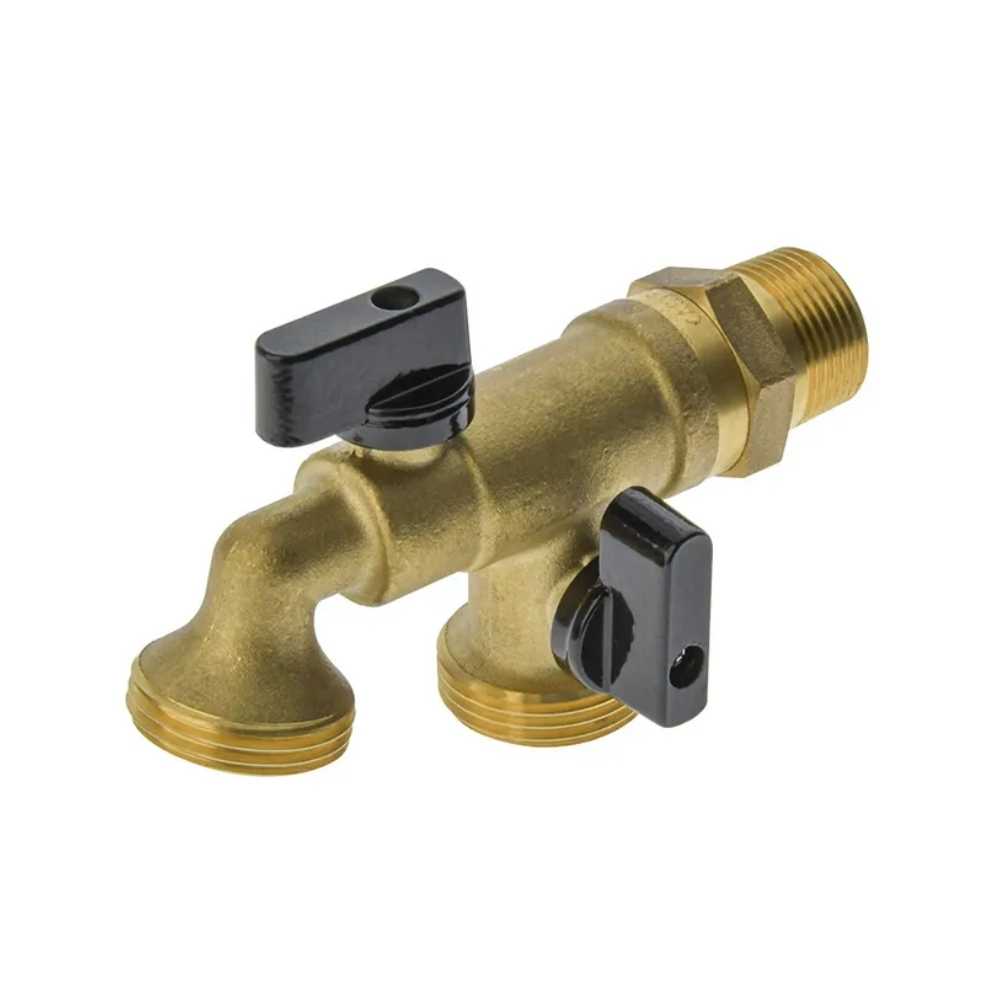 Brass Dual Outlet Garden Tap - Dural Irrigation